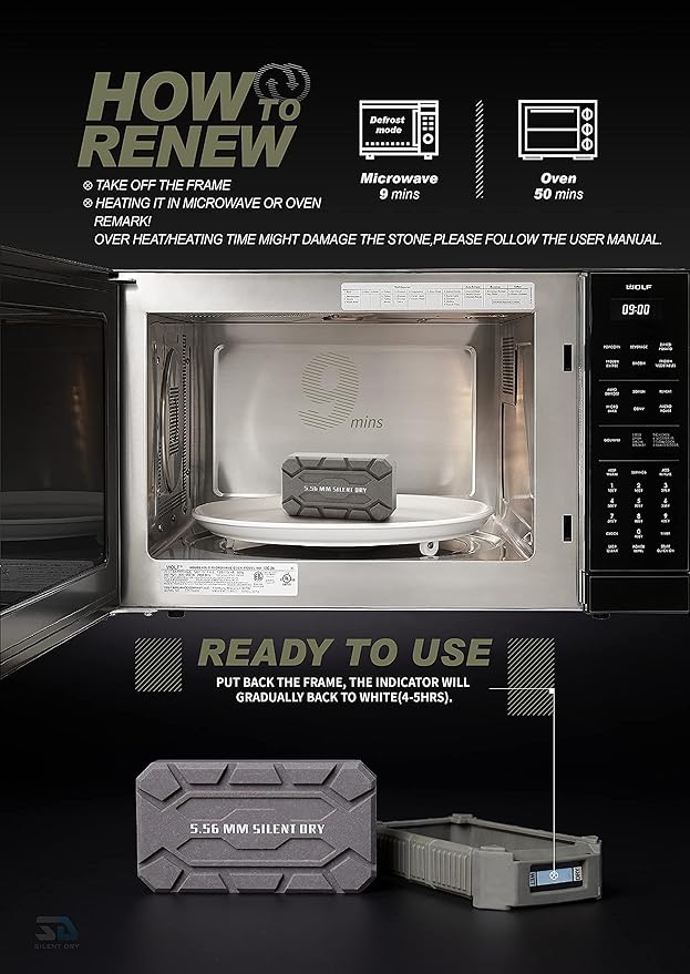Gun Safe Dehumidifier, Wireless, Reusable, Portable Dryer, Safe mini mold remover for Gun/Camera/Instrument, Pioneer and Invisible - Image 3