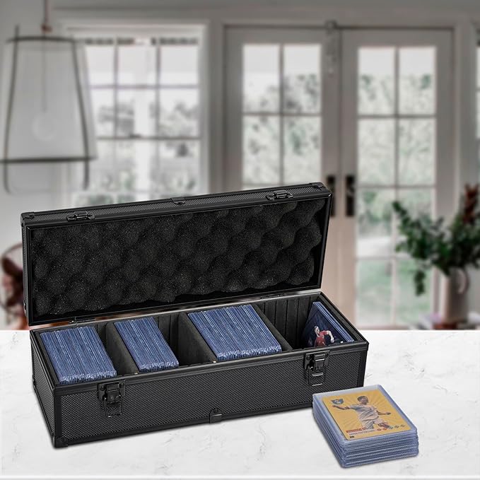 Toploaders Storage Box for 3" x 4" 35pt Rigid Card, Top Loader Storage with 3 Partition Holds 200+ Toploaders, Magnetic Card Holders - Image 5