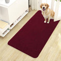 OLANLY Dog Door Mat for Muddy Paws 44x24, Absorbs Moisture and Dirt, Absorbent Non-Slip Washable Doormat, Quick Dry Chenille Mud Mat for Dogs, Entry Indoor Entryway Carpet for Inside Floor, Burgundy by OLANLY