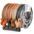 AMOLEN Wood PLA Filament Bundle 3D Printer Filament Wood Sets,Walnut,Cherry,Bamboo,Ebony,3D Printing Filament,PLA Filament 1.75mm,200g*4 Spools by AMOLEN