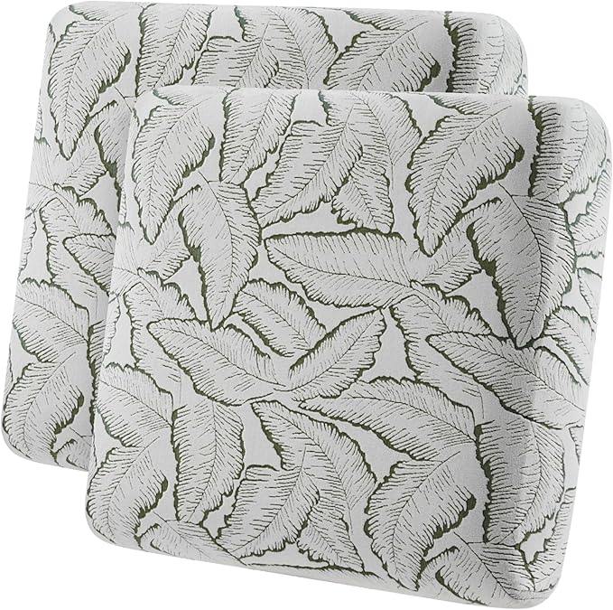 Fuloon Seat Cushion Covers, Stretch Couch Slipcovers Sofa Cushion Protective Solid Chair Slipcovers Washable Suitable for Armchair Loveseat Sofa 2 PC Army Green by Fuloon