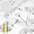 Shelf Liners for Kitchen Cabinets 17in x 20FT Non Adhesive Drawer Liner Black and White Floral Thickened Shelf Liner Paper Strong Non-Slip Easy to Clean for Tool Box with Knife and Tape Measure by Oneoftheworld