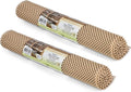 SteadMax Shelf Liner, 15 inches x 6 feet Total, Non-Slip Ultra-Grip Mats for Kitchen or Bathroom Shelves, Cabinets, Pantry, Non-Adhesive Drawer Liner, Durable, Strong, Beige (2 Pack) by Steadmax