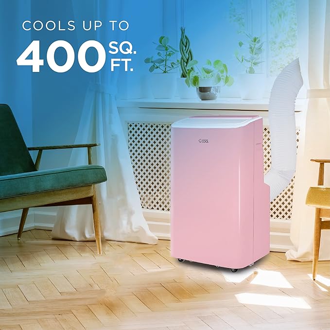 COMMERCIAL COOL Portable Air Conditioner, Dehumidifier & Fan, Portable Air Conditioner 9,000 BTU Covers up to 400 Sq. Ft. Wi-Fi Enabled, Pink - Image 4