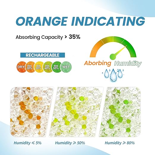 Silica Gel Packets, Moisture Absorbers Desiccant Packs for Storage, Clothes, Shoes, Electronics, 3D Printer Filament, Jewelry (2000, 20% Orange Silica Gel + 80% White Silica Gel Blend, 5g) - Image 6