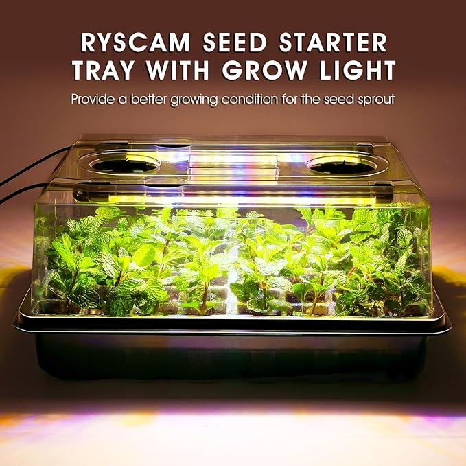Seed Starter Tray with Grow Light, 96-Cell Seed Starter Kit, Seedling Starter Trays with Humidity Domes, Automatic Timer, Adjustable Light Indoor Gardening Plant Germination Trays - Image 7