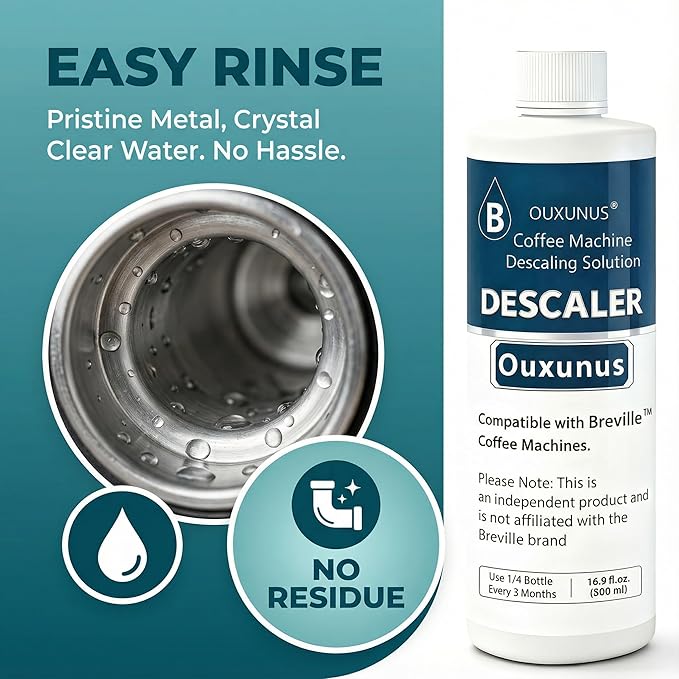Descaling Solution Compatible with Breville Coffee Machines, 16.9 fl oz Concentrated Liquid with Citric Acid, Eco-Friendly 4 Use Bottle (1) - Image 6