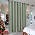 RYB HOME Privacy Room Divider Curtains for Office Bedroom Separation Sound proof Blanket for Doorway Patio Sliding Glass Door Large Window Curtains Thermal Insulating Blackout, W 100 x L 84, Sea Green by RYBHOME