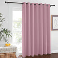 NICETOWN Room Darkening 84 inch Curtain for Patio Door, Grommet Thermal Insulated Room Divider Wide Winodw Treatment Sound Reducing for Bedroom, Black, 1 Panel, 100" W x 84" L, Rouge Pink by NICETOWN
