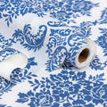 RAY STAR Shelf Liner, Non Adhesive Vintage Navy Blue Floral Kitchen Cabinet Liner for Pantry Drawer, Strong Grip Non Slip, Shelf Liners for Kitchen Cabinets Cupboard 18 Inch x 16 FT by RAYSTAR