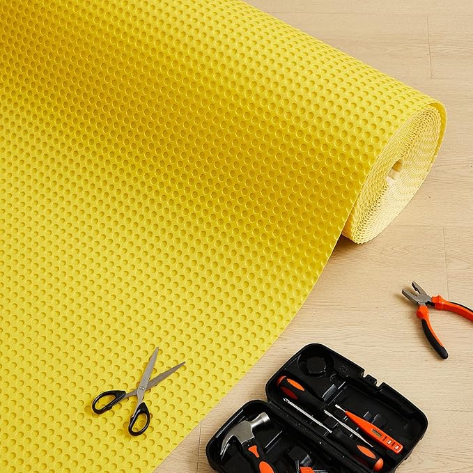 Nuanchu 1/8" Thick 161.44 Sq. ft. Uncoupling Membrane for Tile, Dimple Drainage Matting, Moisture Barrier Foundation Wrap Floor Underlayment Sub Floor Waterproof for Bathroom Shower Kitchen Basement - Image 7