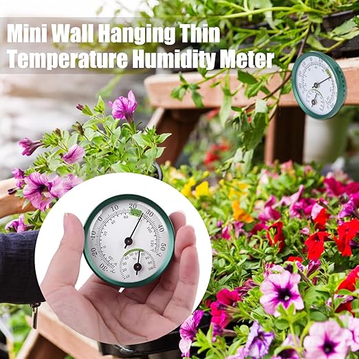 Mini Indoor Thermometer Hygrometer, 2 in 1 Temperature Humidity Meter No Battery Required Mini Wall Hanging Thin Temperature Humidity Monitor Gauge - Image 3