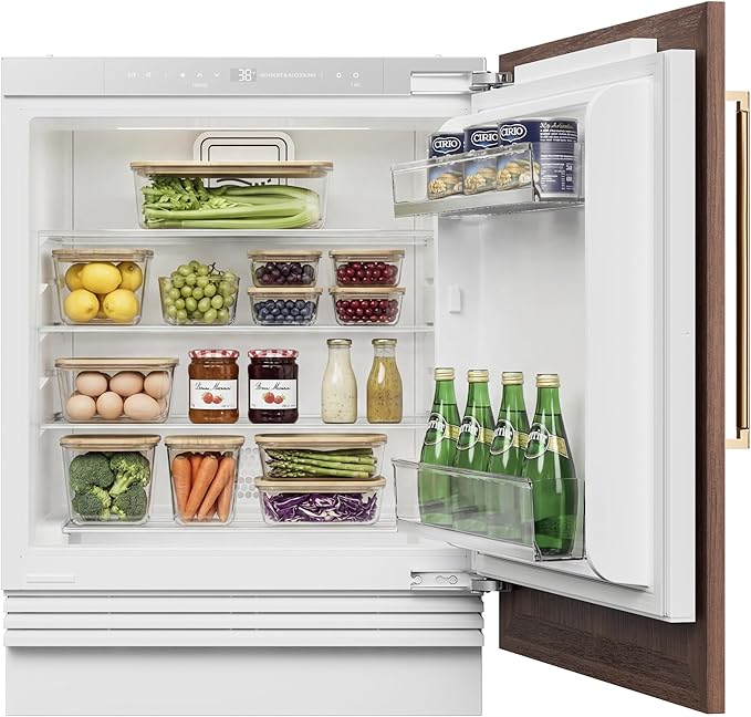 Ca'Lefort Undercounter Panel Ready Fridge,Built-in Full Freshness Panel-Ready Fridge, Perfect for Modern Kitchens, 3 Freezer Spaces, 4.77 cu.ft (Panel Not Included) by CaLefort