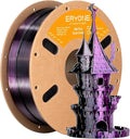 ERYONE Silk Dual Color PLA Filament 3D Printer 1.75mm +/- 0.03mm, Bicolor Filament Two Tone PLA 1KG(2.2lbs) Cardboard Spool, Black Purple by ERYONE