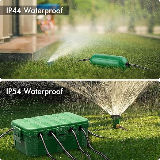 RESTMO 5-Piece Outdoor Waterproof Electrical Box Set – 12.5" x 8.5" x 5" Large & 7.1" x 2.3" x 2.3" Small, Weatherproof Boxes for Power Strip, Outlet, Plug, Socket, Timer, Holiday Light, Green - Image 6