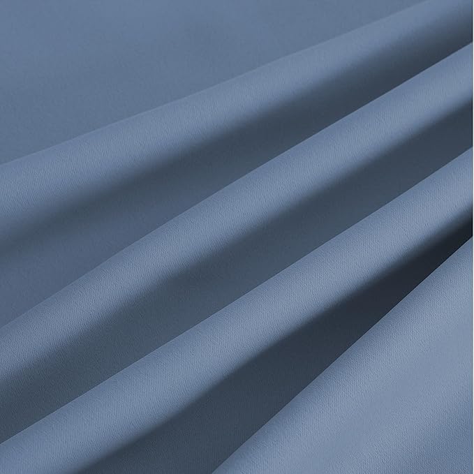 NICETOWN Room Darkening Draperies Curtains Panels, 2 Panels Stone Blue W52 x L63 - Image 9
