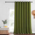 NICETOWN Patio Door Curtain Sound Blocking, Bedroom Privacy Room Divider Curtain, Thermal Insulated Blackout Closet Sliding Door Shade (1 Panel, 100" Wide x 120" Long, Olive Green) by NICETOWN