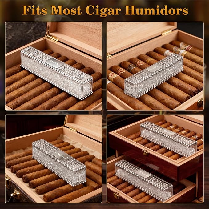 Pre-Filled Cigar Humidifier – Ready-to-Use Crystal Gel Humidifier, Cigar Humidor Accessories, Maintains Ideal 65-70% Cigars Humidity - Image 6