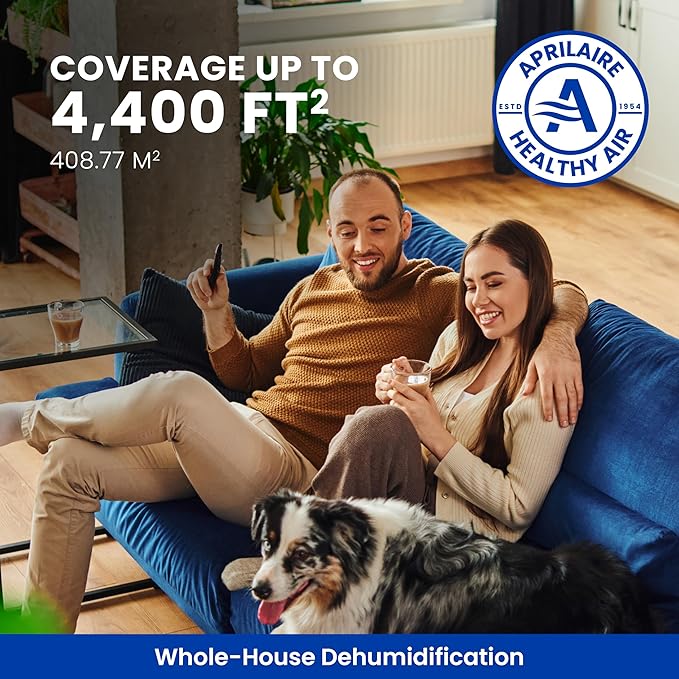 AprilAire E080W Smart Wi-Fi Whole-House Dehumidifier, 80-Pint ENERGY STAR Commercial Dehumidifier for Basement, Crawl Space & Home up to 4,400 Sq.Ft. with Pump, Drain Hose, Hanging Kit, MERV 11 Filter - Image 11