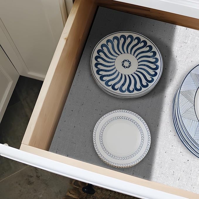 Shelf Liner 18" W x 96" L Cabinet Liners Non Adhesive, Drawer Liners Non Slip Kitchen Mat Waterproof Oil-Proof for Kitchen Cabinet, Shelves, Refrigerator, Storage, Easy to Trim - Image 7