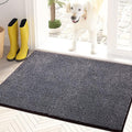 PURRUGS Dirt Trapping Door Mat 20" x 31.5", Non-Slip Machine Washable Entryway Rug, Dog Doormat, Indoor Front Door Mat, Super Absorbent Entry Rug for Muddy Shoes & Paws, Bluish Grey-Black by PURRUGS