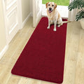 OLANLY Dog Door Mat for Muddy Paws 70x24, Absorbs Moisture and Dirt, Absorbent Non-Slip Washable Doormat, Quick Dry Chenille Mud Mat for Dogs, Entry Indoor Entryway Carpet for Inside Floor, Red by OLANLY