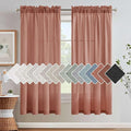 H.VERSAILTEX Linen Curtains Elegant Natural Linen Blended Curtains Energy Efficient Light Filtering/Rod Pocket Window Treatments Panels/Drapes for Living Room (Set of 2, Rust, 52 inch W X 72 inch L) by HVERSAILTEX