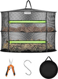 VIVOSUN 2-Layer Mesh Drying Rack Hanging Design with Green Zippers for Dehydrating, Indoor and Outdoor Pruning Shears Included by VIVOSUN