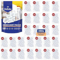Wallaby 5 gram (350 Packets) Food Safe Pure White Silica Gel Desiccant Dehumidifier Packs - Rechargeable & Coated Moisture Absorbers - Protects Against Moisture Damage - (Packed in 70x Sets of 5) by WallabyGoods