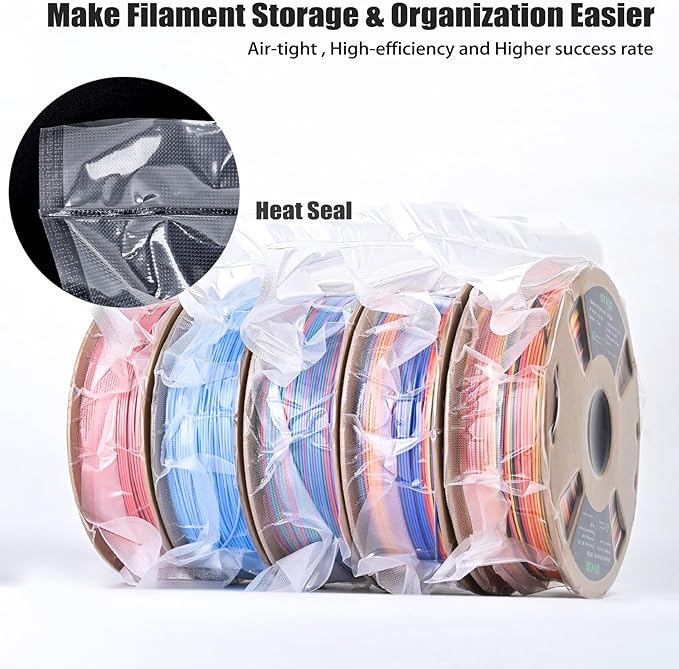 3D Filament Vacuum Sealer for Filament Storage Bags, Auto Completely Sealed, No air Leakage, 3D Printer Filament Storage Bags 30Pcs Vacuum Sealed Kit with 30 Desiccants - Image 4