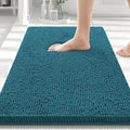 Smiry Luxury Chenille Bathroom Rugs 30x20, Extra Soft and Absorbent Shaggy Bath Mat, Machine Washable, Non-Slip Plush Carpet Runner for Tub, Shower, and Floor, Home Decor Accessories, Lake Blue by Smiry