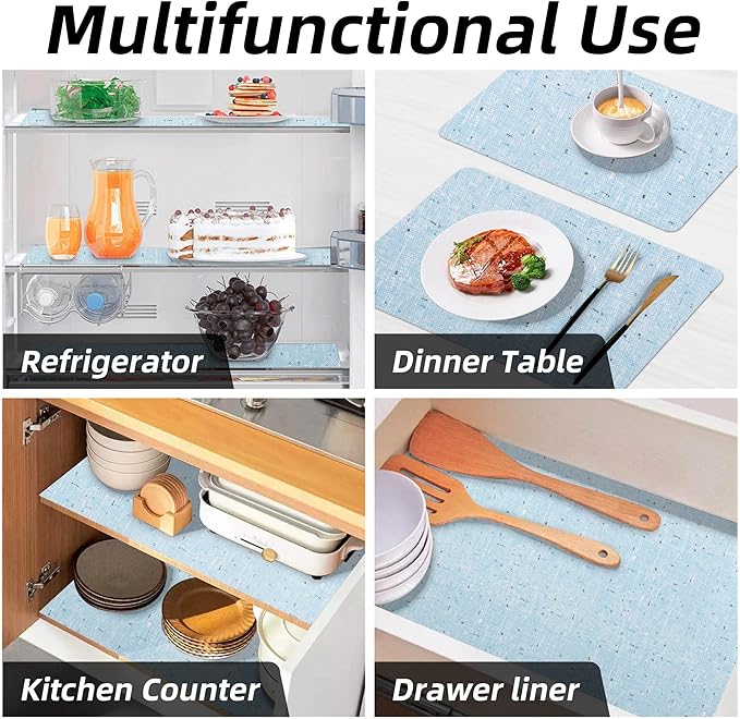 Shelf Liner 18" W x 96" L Cabinet Liners Non Adhesive, Drawer Liners Non Slip Kitchen Mat Waterproof Oil-Proof for Kitchen Cabinet, Shelves, Refrigerator, Storage, Easy to Trim - Image 9