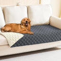 Smiry Waterproof Dog Bed Cover Pet Blanket, Soft Washable Dog Blanket for Furniture Bed Couch Sofa Reversible, Checkered (30"x70", Dark Grey/Beige) by Smiry