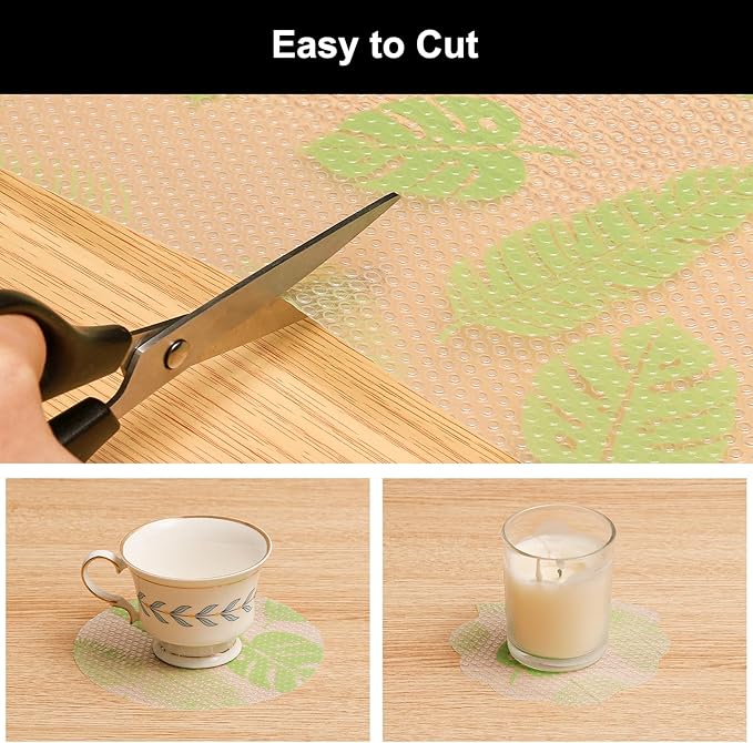 Cooyes Shelf Liner – Premium Non-Adhesive Cabinet & Drawer Liner for Kitchen – Waterproof Shelf Paper with Modern Pattern – Durable EVA Cabinet Mat – Easy to Cut （12" W x 120" L） - Image 8