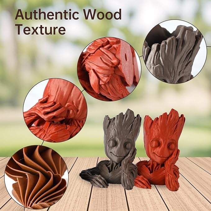 1kg Wood PLA Filament 1.75 3D Printer Filament(The Layer Should be Thicker Than 0.2mm and The Nozzle Should be Bigger Than 0.4mm) - Image 4