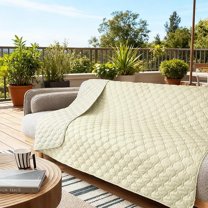 gogobunny 100% Double-Sided Waterproof Dog Bed Cover Pet Blanket Sofa Couch Furniture Protector for Puppy Large Dog Cat, Reversible (68x82 Inch (Pack of 1), Dark Cream/Light Cream) - Image 5