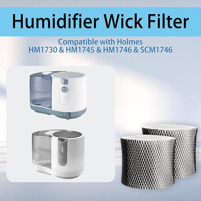 4 Pack HWF64 BWF64 Replacement Humidifier Wick Filter B | Compatible with Holmes HM1730 & HM1745 & HM1746 & SCM1746 Humidifiers | Activated Carbon Upgraded - Image 2