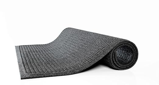 Guardian Floor Protection EGDFB030504 EcoGuard Diamond Indoor Wiper Floor Mat, Recycled Plactic and Rubber, 3" Length, 5' Width, Charcoal Black - Image 8