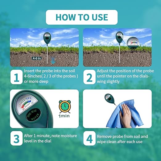 Green Soil Moisture Meter, Soil Tester, Moisture Meter Plants, Soil Moisture Tester, Soil Water Tester for Plants, Plant Moisture Monitor, No Battery Needed - Image 6