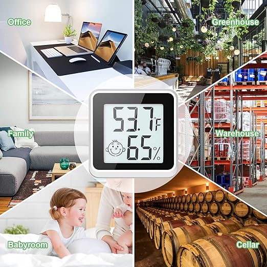 Indoor Humidity Meter Hygrometer 4Pack, Room Thermometer for Accurate Room Temperature Monitor, Digital Hygrometer with Indoor Thermometer for Home, Baby Nursery, and Humidity Sensor Enhanced Comfort - Image 8