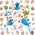 18Pack Bathtub Non Slip Stickers,Guppy Grips Bath Stickers with 61 Ocean Animals That Kids Love,Large Size Adhesive Stickers for Bathtub,Shower Floor,Baby Bath Tub by Unknown