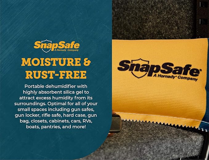 SnapSafe Reusable Dehumidifier Bag 450G, 75908 - Portable, Easy to Use Moisture Absorbers for Gun Safes & Cabinets - Prevent Moisture Damage for Gun Safe Accessories, Firearms in Your Gun Vault - Image 7