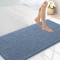 Smiry Luxury Chenille Bathroom Rugs 47x24, Extra Soft and Absorbent Shaggy Bath Mat, Machine Washable, Non-Slip Plush Carpet Runner for Tub, Shower, and Floor, Home Decor Accessories, Grayish Blue by Smiry