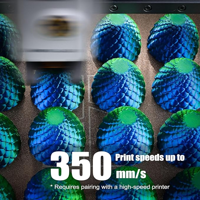 OVV3D PLA Filament 1.75mm, Silk PLA Dual Color Blue Green 3D Printer Filament, High Speed 3D Printing Filament，Silk Blue Green Filament 1.75mm+ /- 0.02mm，1 kg - Image 4