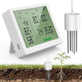 7 in 1 Soil Test Kit, Digital Soil Meter for PH/Sunlight/Fertility/Soil & Air Temp, Humidity Meter for Indoor & Outdoor Plant, Growing Environment Tester with Large LCD Display for Farm, Garden & Lawn by ISyncPlug