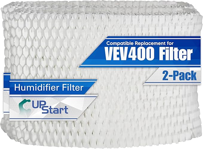 2-Pack WF2 Wicking Filter for Vicks VEV400 Replacement Filter - Compatible with Protec PWF2 Humidifier Filters VEV400V3 Cool Mist by UpStart+Components