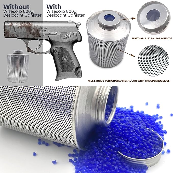 800 Gram 16 Pack Gun Safe Dehumidifier, 1.77 LBS Rechargeable Dehumidifier Blue to Pink Silica Gel Desiccant Moisture Absorbers, Dehumidifiers for Room, Bedroom, Safe, Closet, Bathroom, Car - Image 5