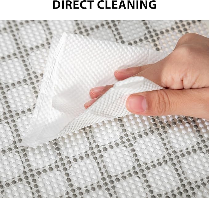 Shelf Liners for Cabinets-Drawer Liner Cabinet Liners for Shelves Kitchen,Non-Adhesive,Non-Slip,White Plaid,12 in x 10Ft (120 inch) - Image 6