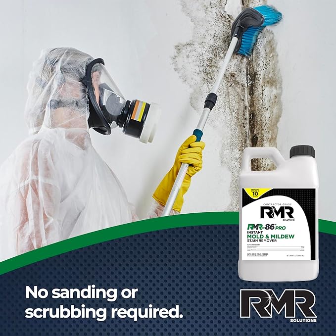 RMR-86 Pro Instant Mold Stain & Mildew Stain Remover - Contractor Grade Cleaning Solution, Professional Quality Formula, Odor Removal, 2.5 Gallon, 2 Pack - Image 4