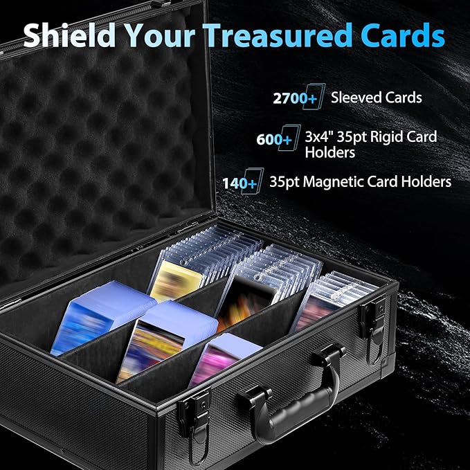 WOT I Trading Card Storage Box | Holds 600+ Toploaders | Sports Card Storage Case for 3x4” Rigid or Magnetic Card Holders/Sleeved Cards | Card Holder Box for Top Loader - Image 2